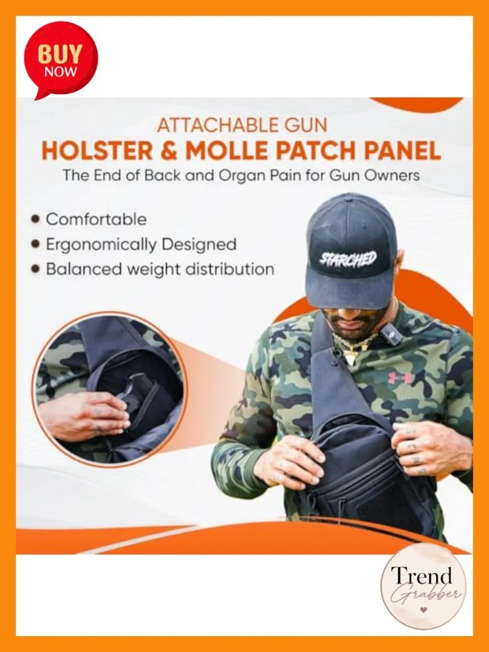 Tactical Sling Bag EDC CCW Pack with Holster